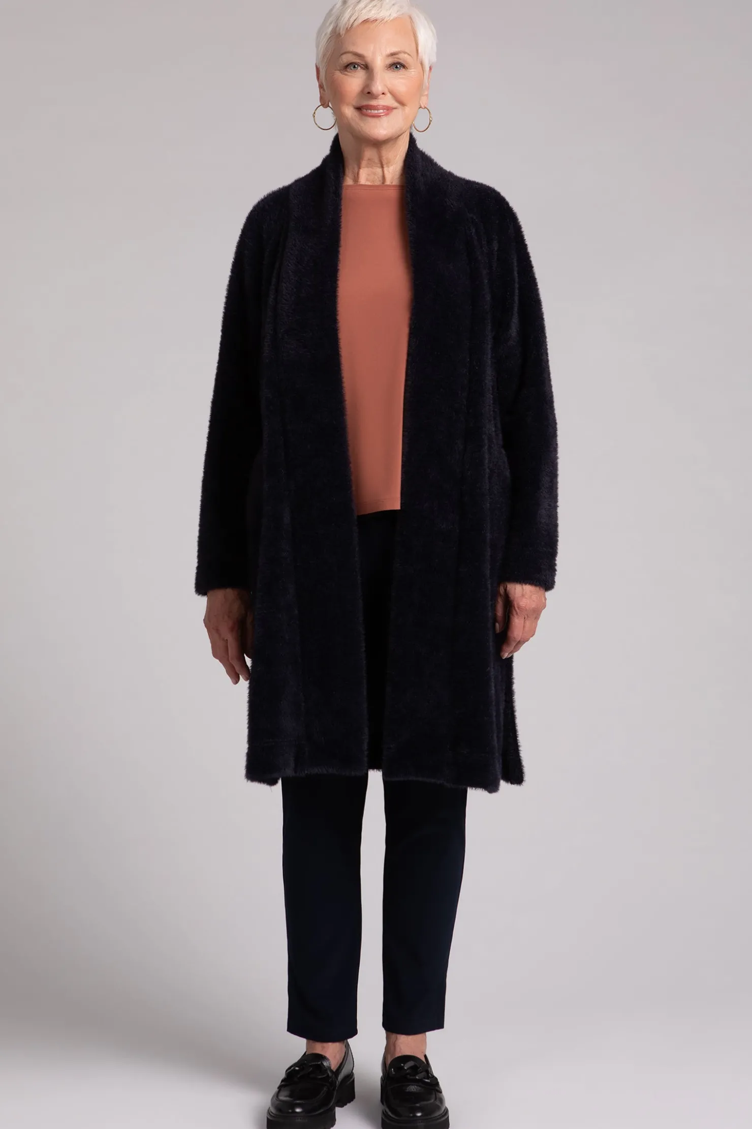 Sympli Sweaters & Cardigans>Cozy Everyday Cardigan Long Navy