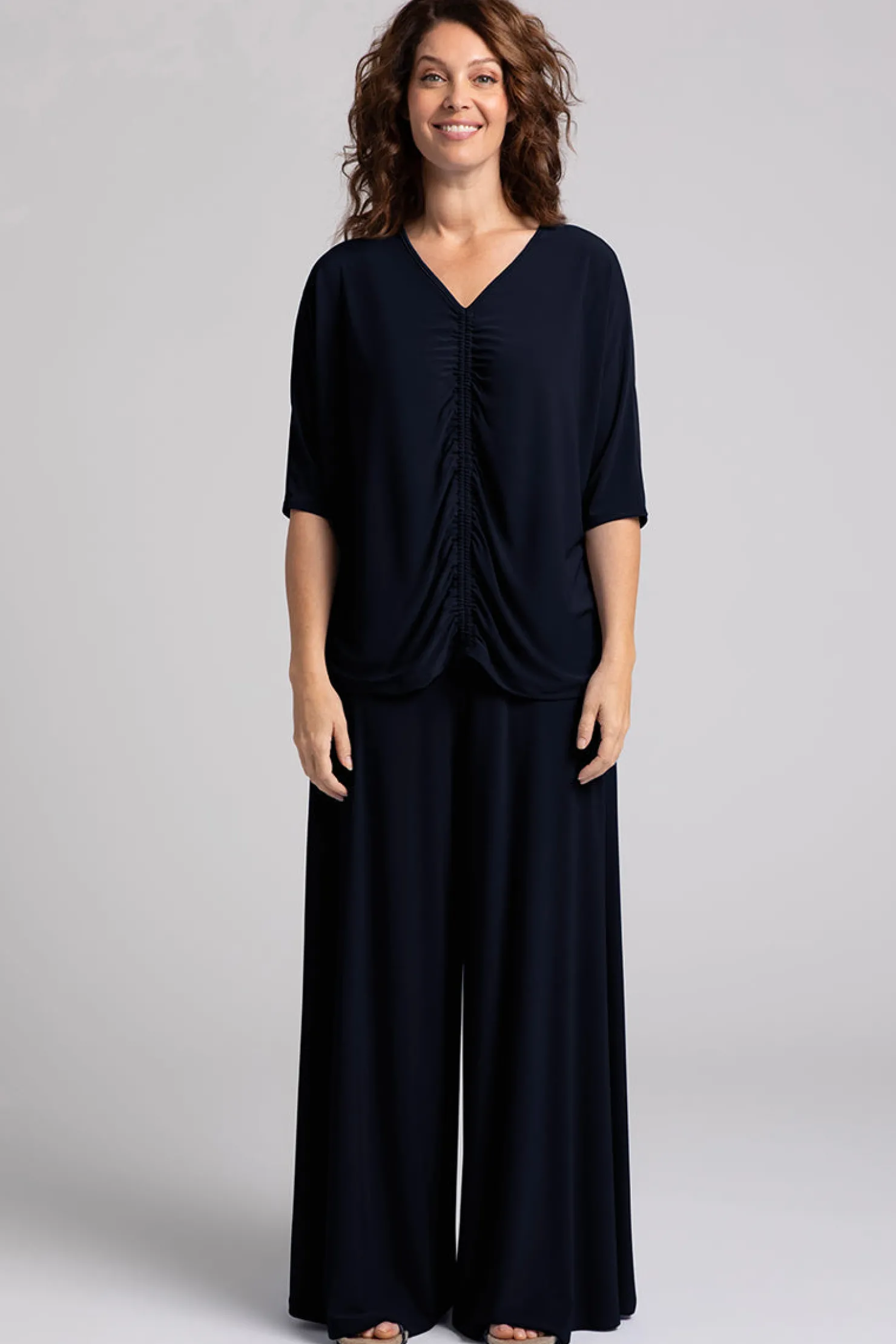 Sympli Tops>Fete Dolman Top Navy