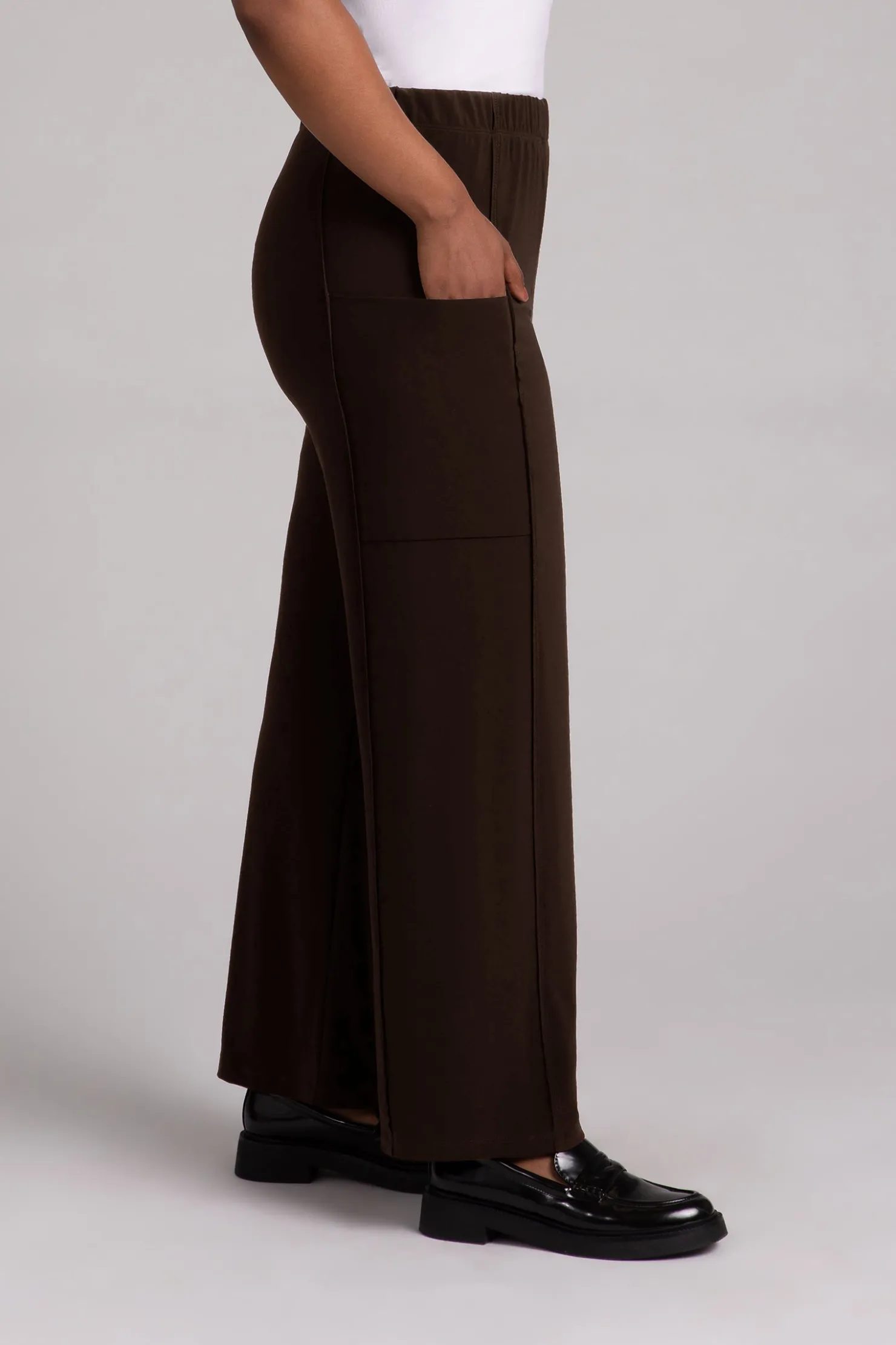 Sympli Bottoms>Flounce Relaxed Cargo Pant Chocolate
