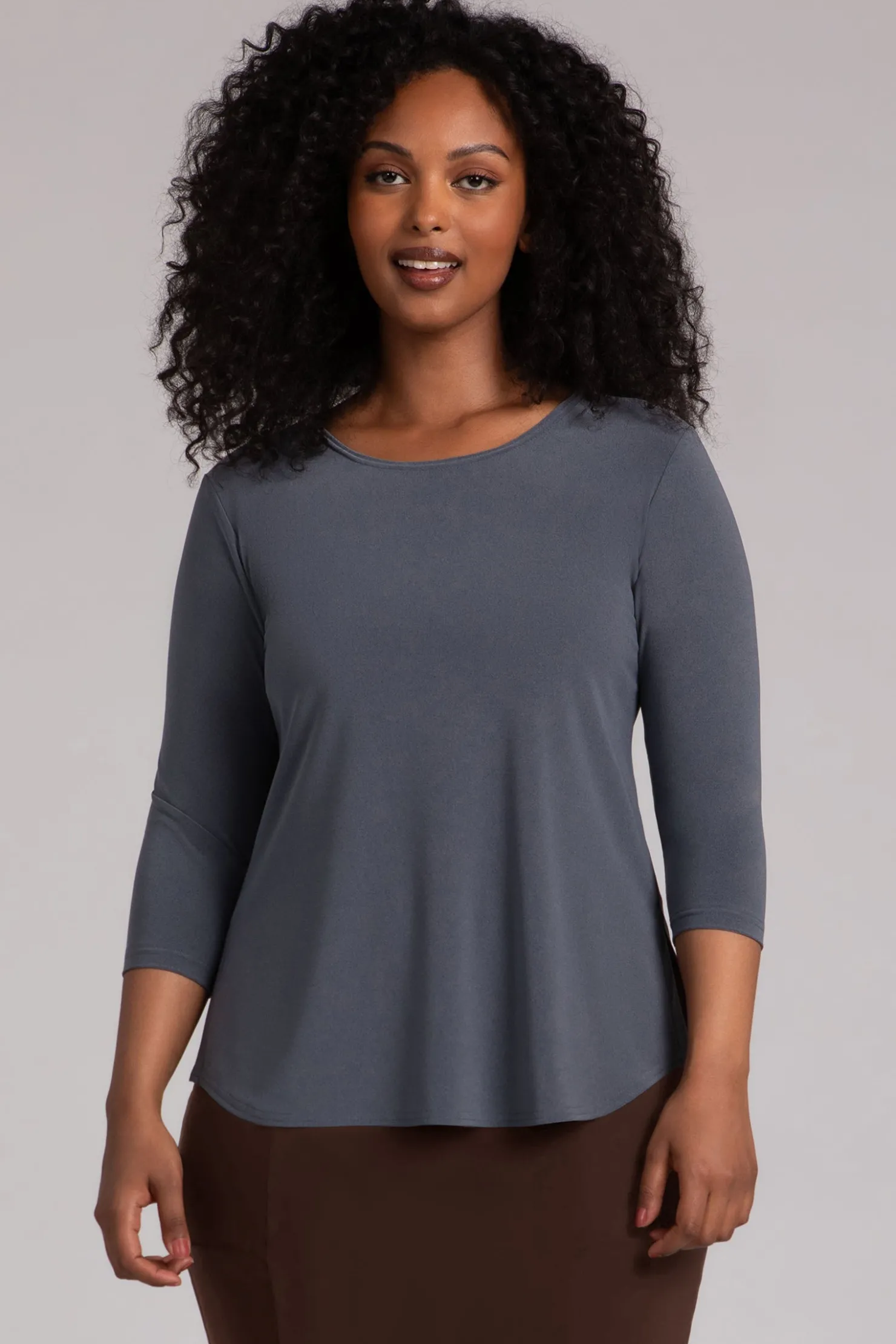 Sympli Tops>Go To Classic T Relax MelangeGunmetal