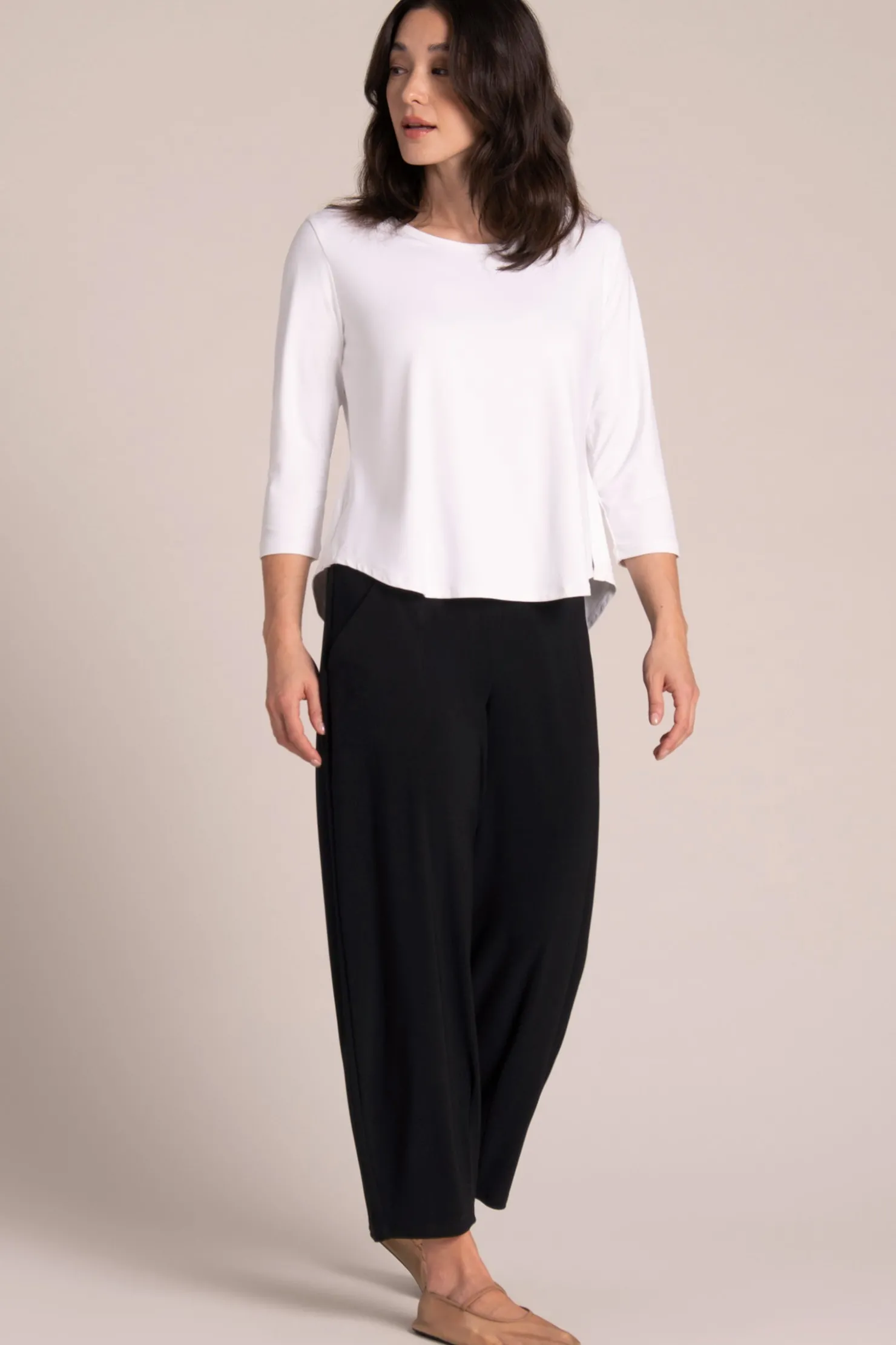 Sympli Tops>Go To Classic T Relax Short White