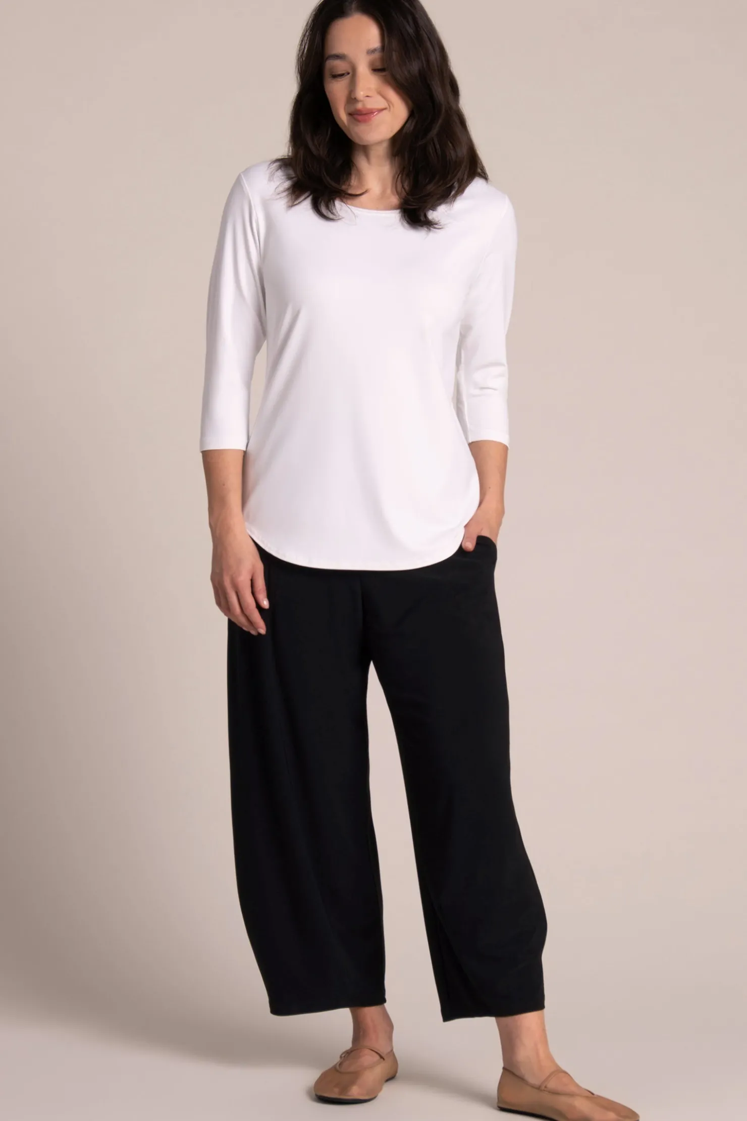 Sympli Tops>Go To Classic T Slim White