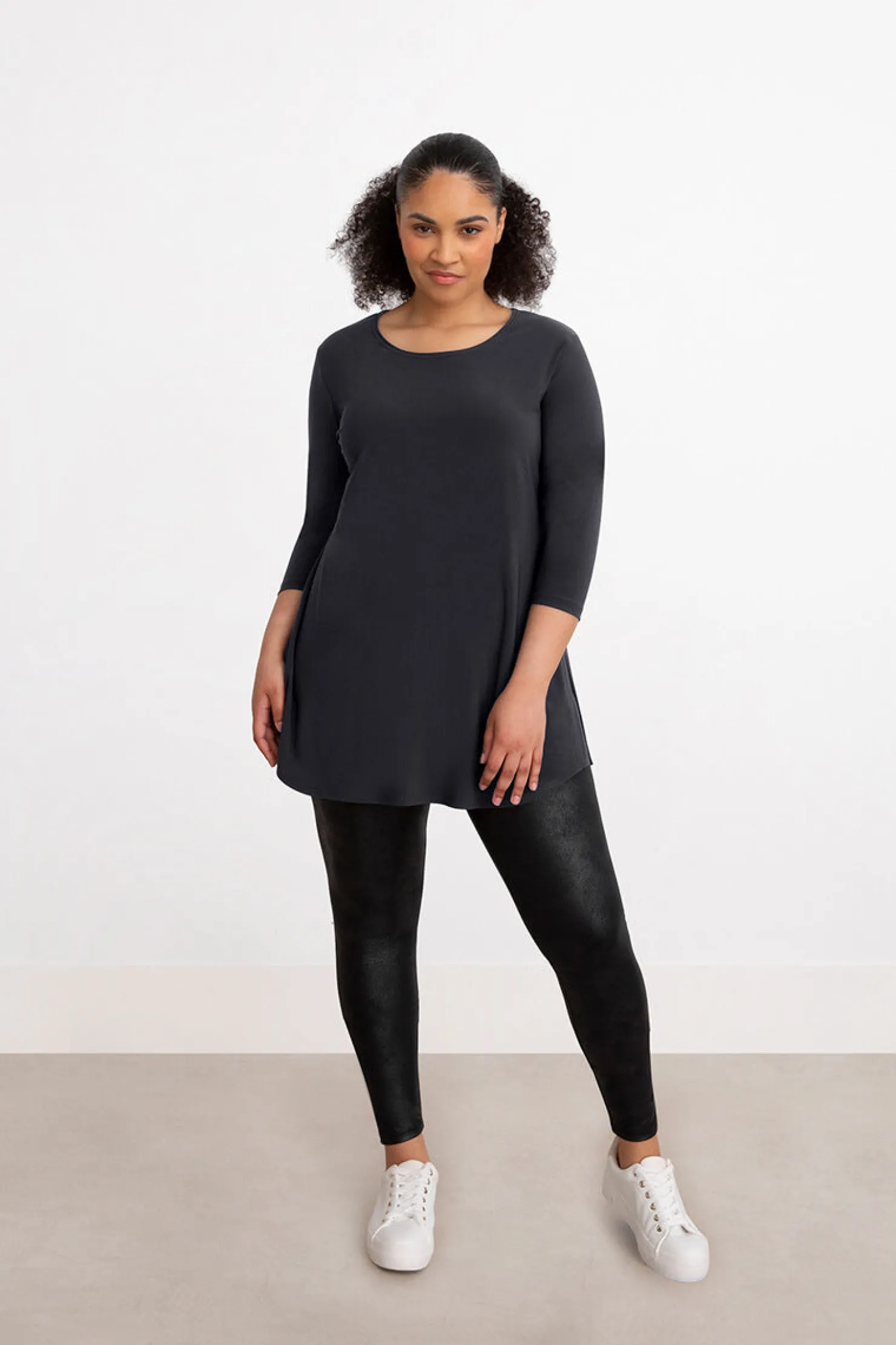 Sympli Tops>Go To Classic Tunic Graphite