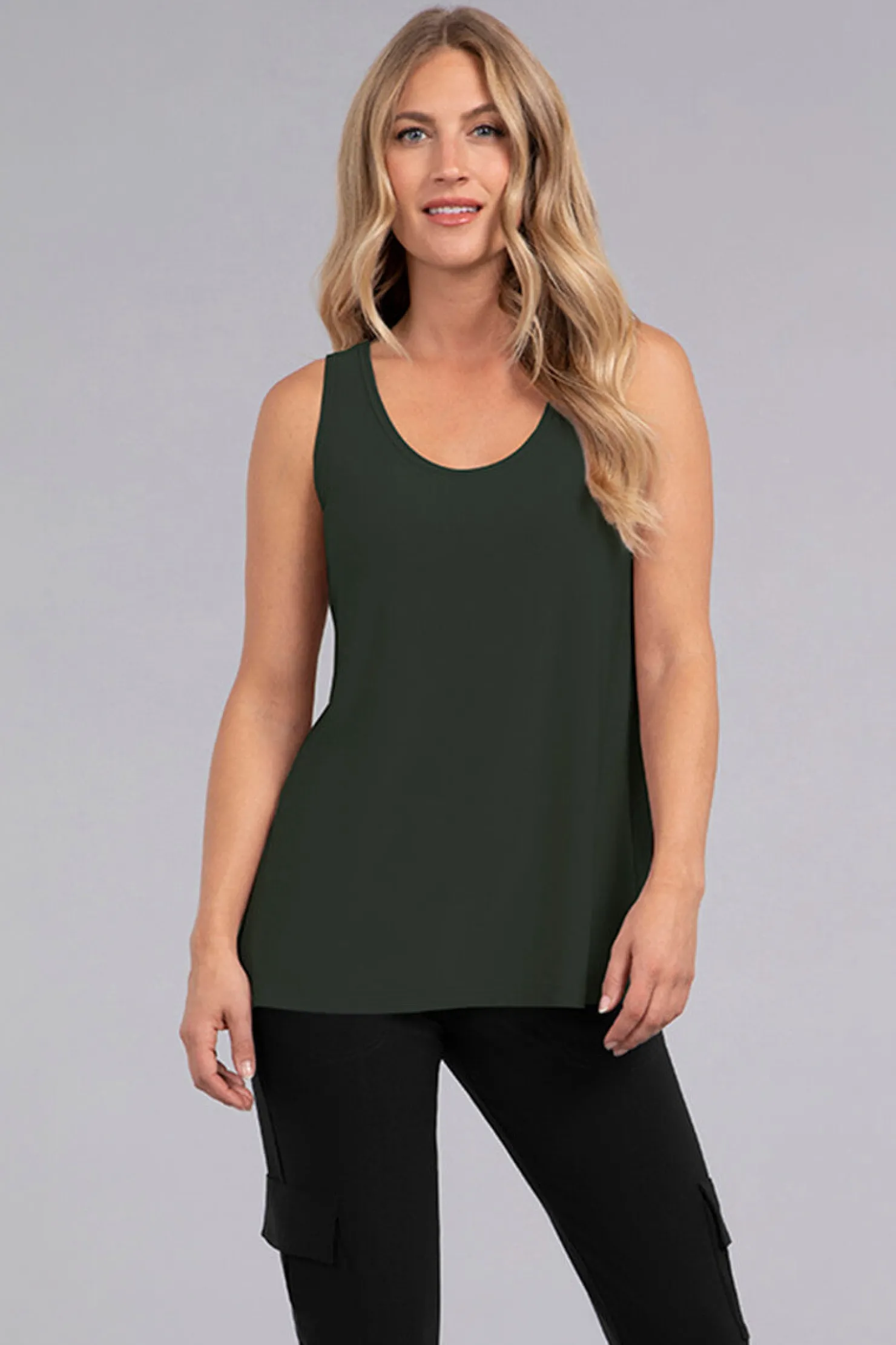 Sympli Tops>Go To Tank Relax Seaweed