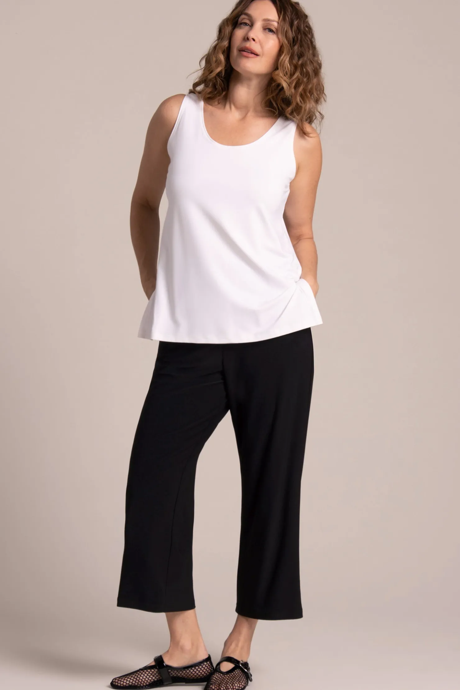 Sympli Tops>Go To Tank Relax White