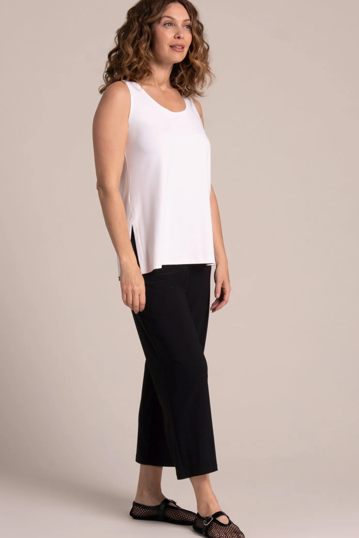 Sympli Tops>Go To Tank Relax White