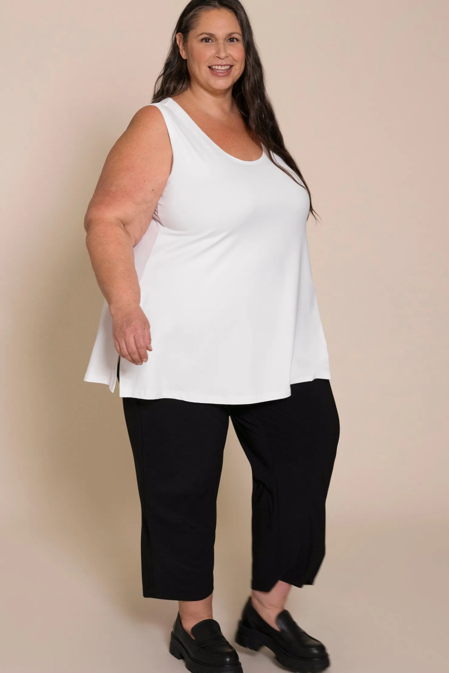 Sympli Tops>Go To Tank Relax Plus White