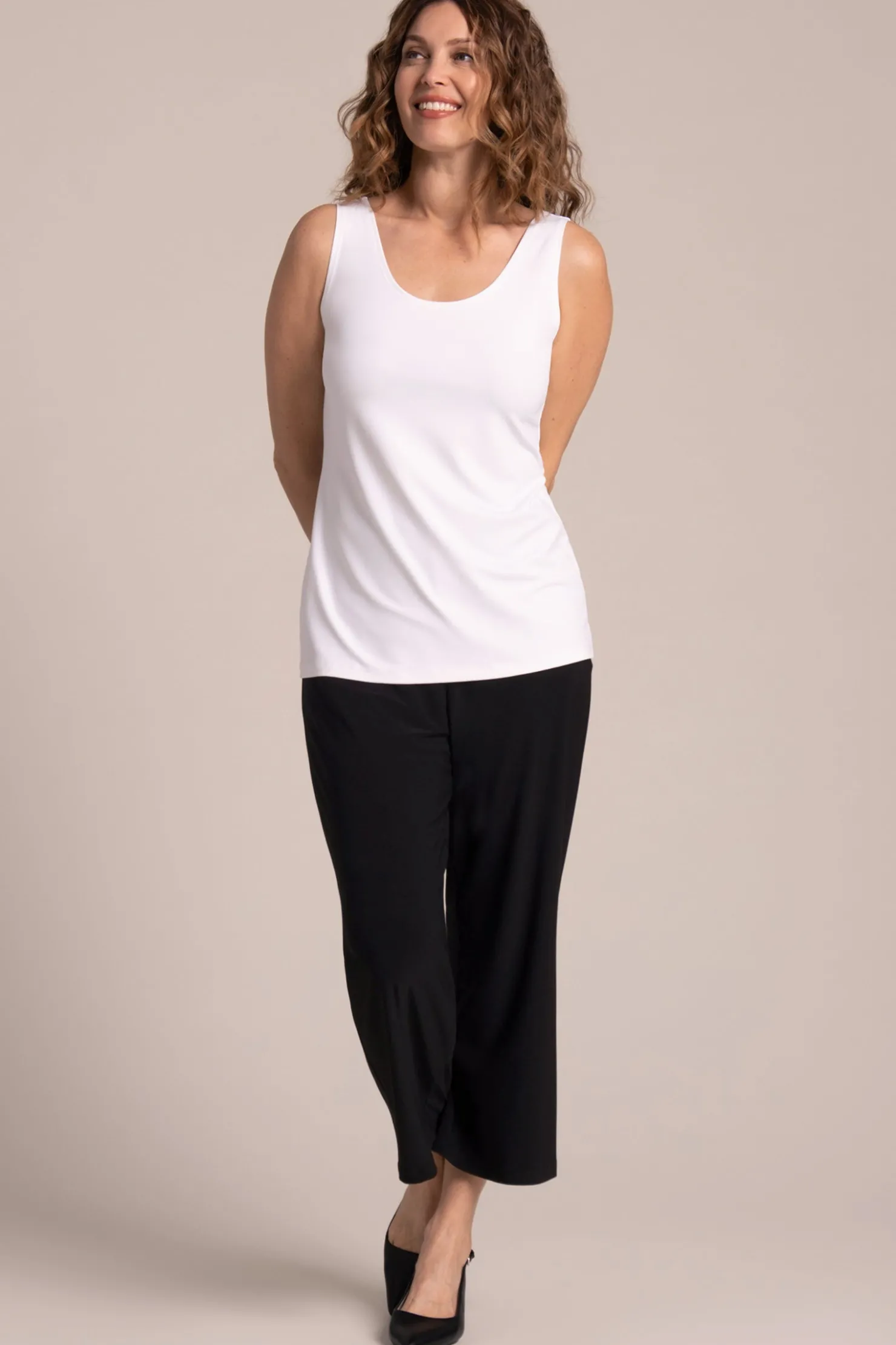 Sympli Tops>Go To Tank Slim White