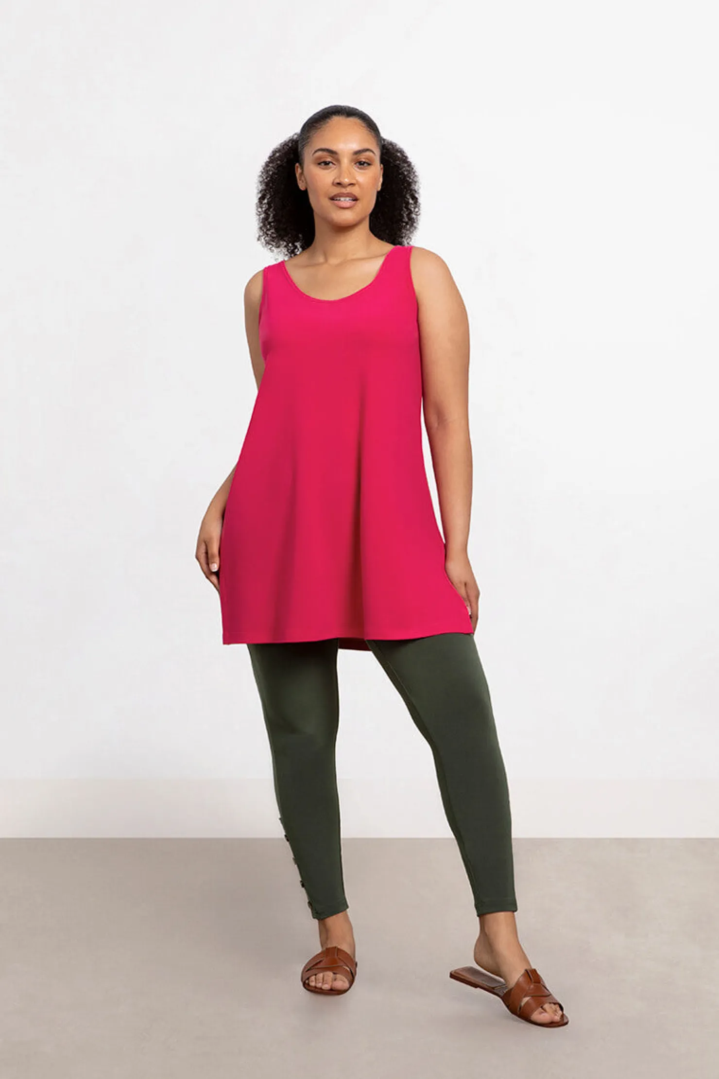 Sympli Tops>Go To Tank Tunic Watermelon