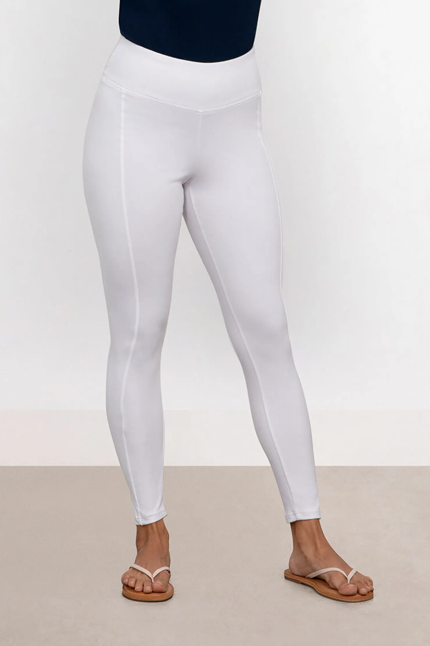Sympli Bottoms>Lux Ponte Mix Legging White