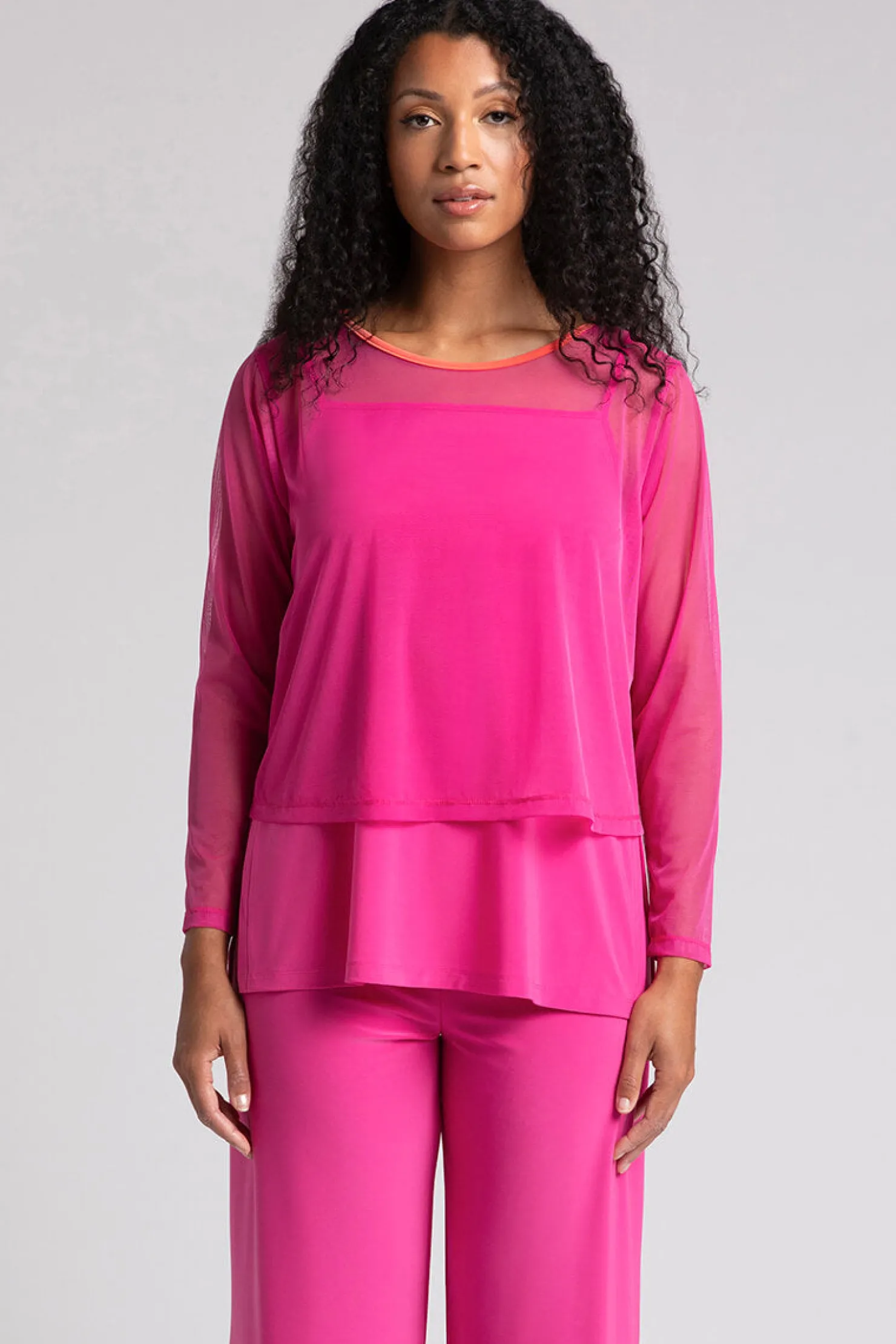 Sympli Tops>Mesh Go To Cropped T Peony