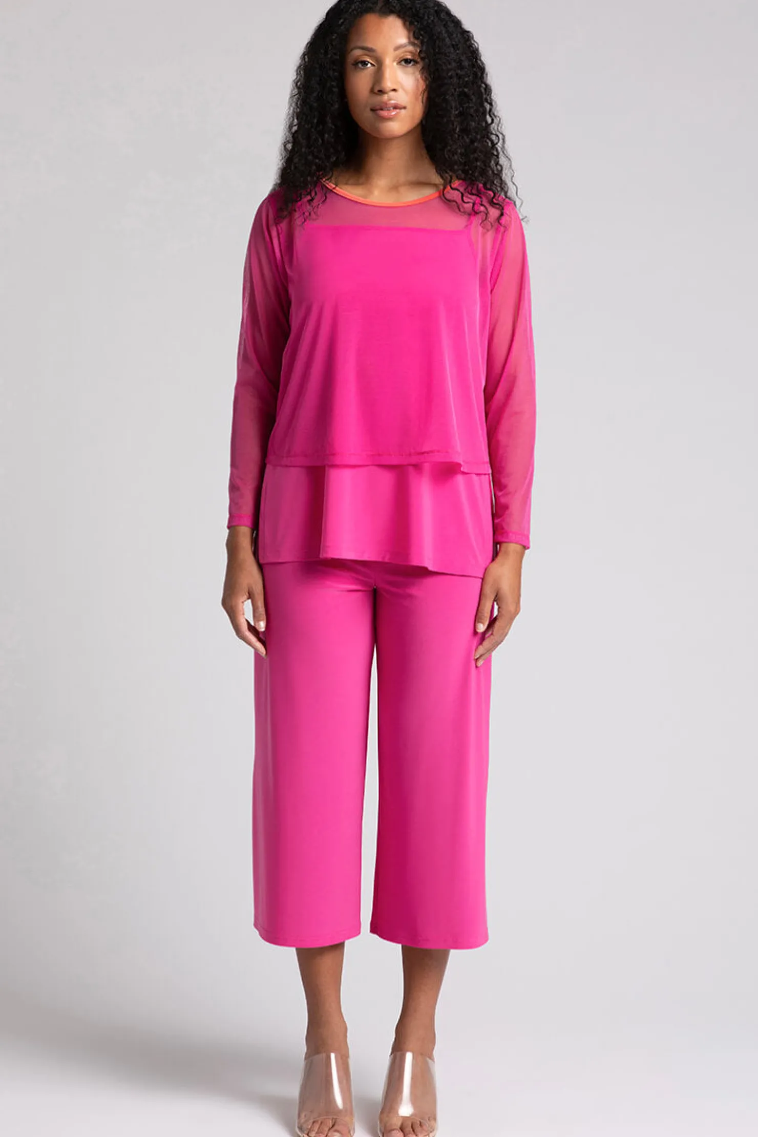 Sympli Tops>Mesh Go To Cropped T Peony