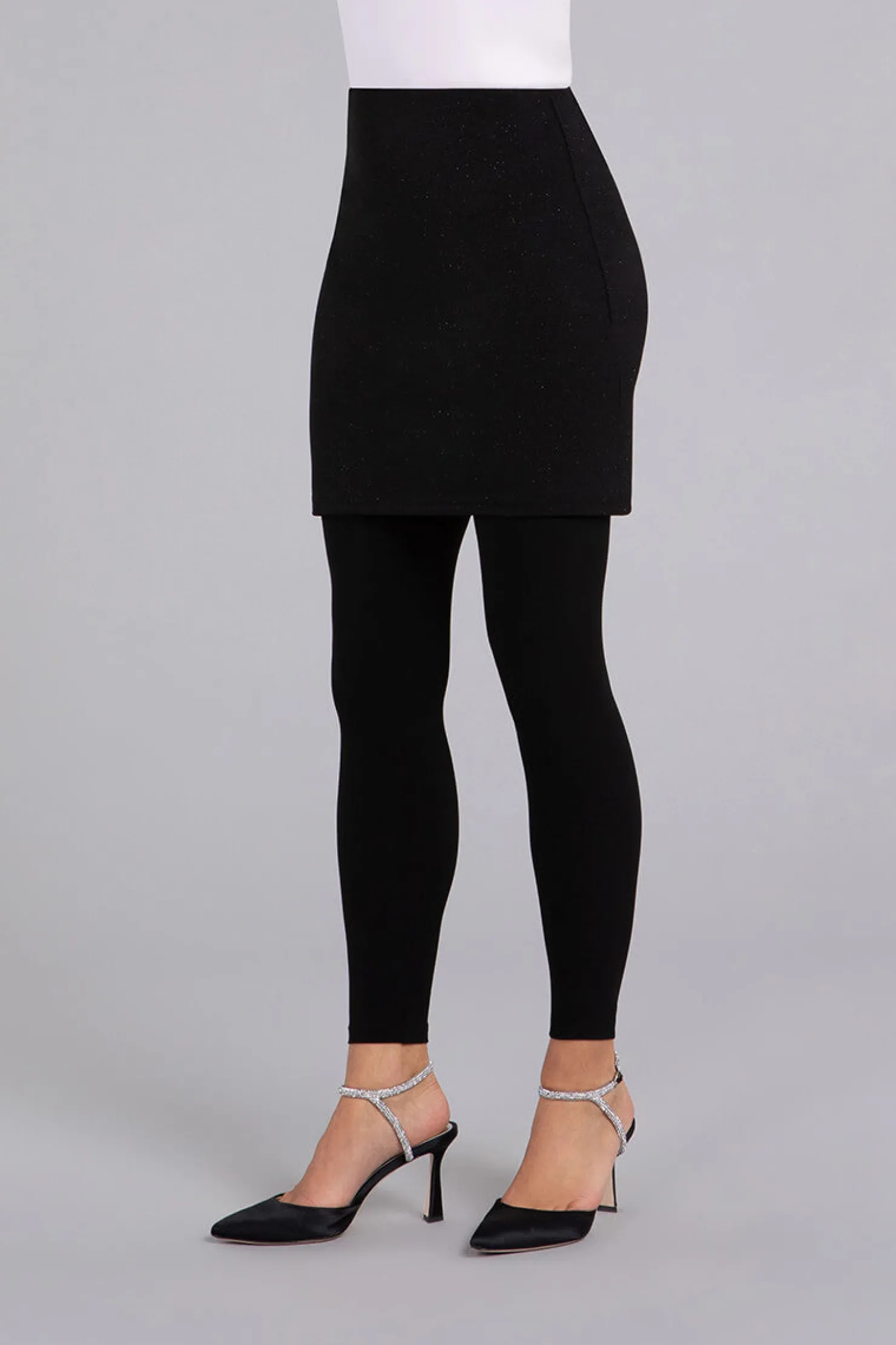 Sympli Bottoms>Mini Skirt BlackSparkle