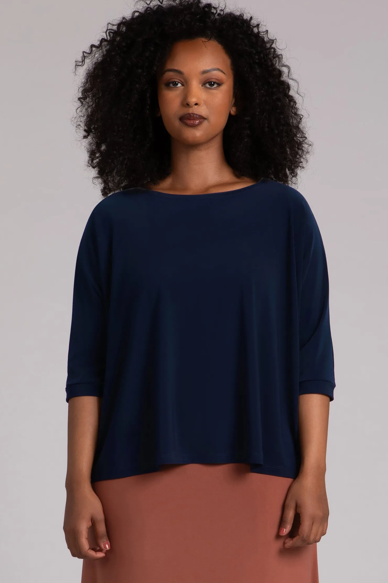 Sympli Tops>Nu Clip Top Navy