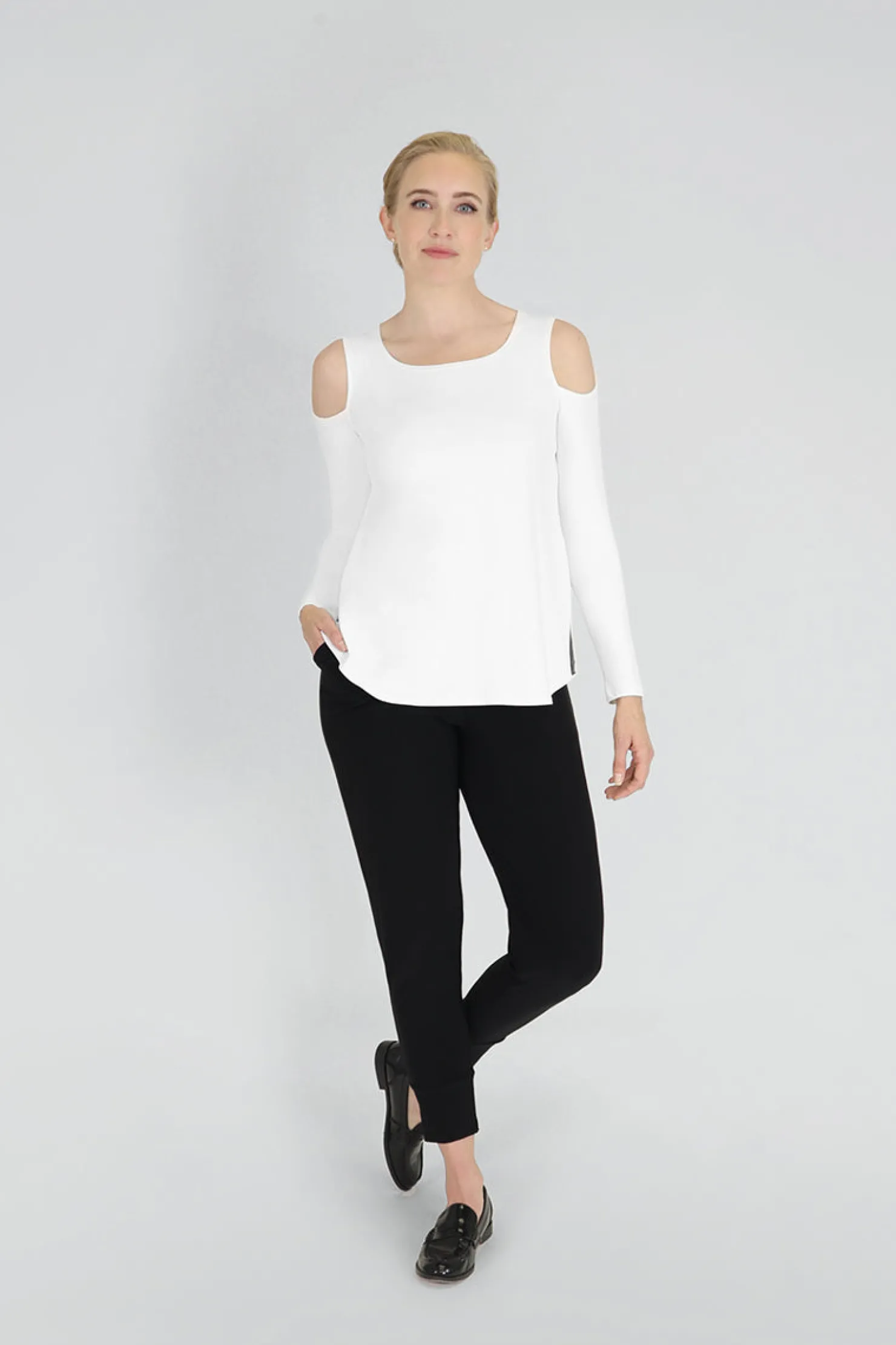 Sympli Tops>Nuglimpse T Relax White