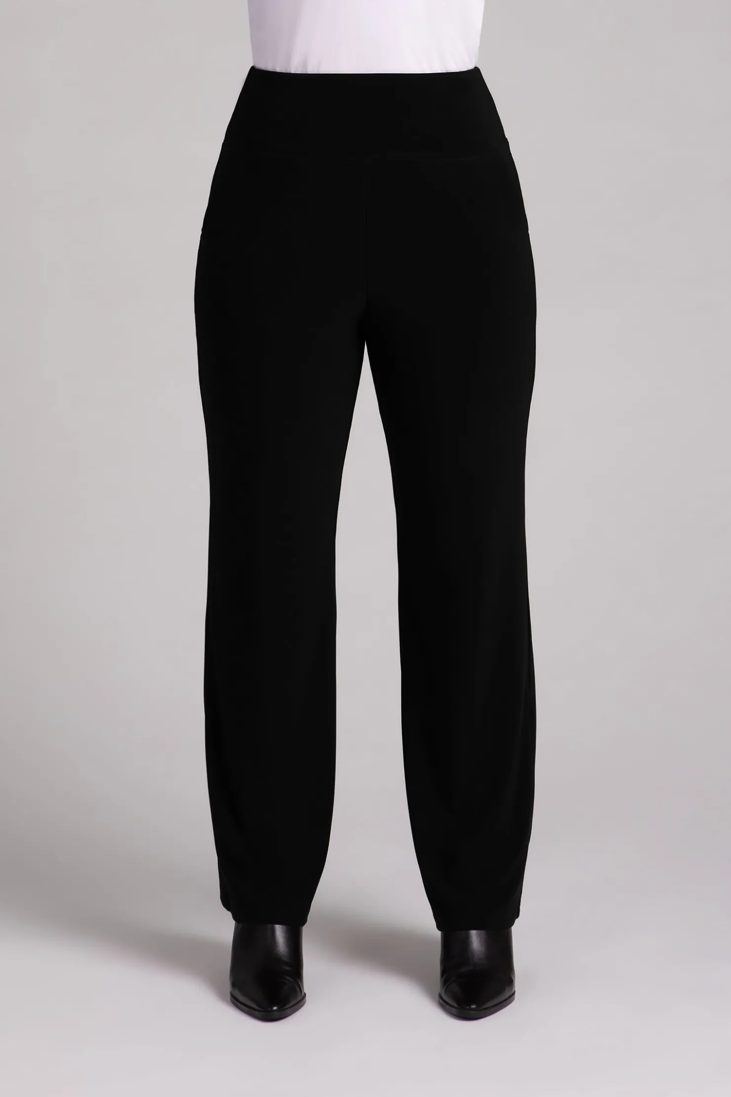 Sympli Bottoms>Straight Leg Pant with Yoke Black